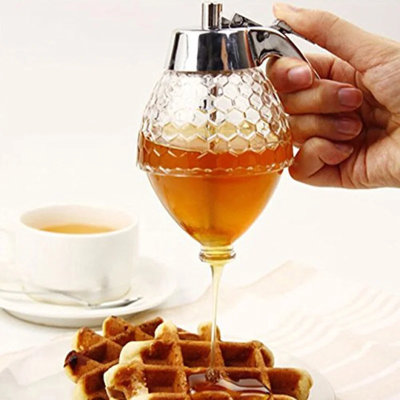 

New Syrup Extruder Juice Dispenser Mini Portable Acrylic Storage Jar Honey Jar Honey Syrup Dispenser Baking Tool