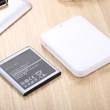 Портативный дополнительную док запасных Батарея резервного копирования Мощность Зарядное устройство для Samsung Galaxy S4 S5 Примечание 2 3 4 note4 с коробочный белый