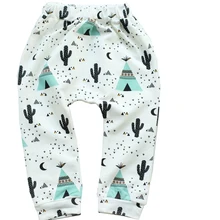 Штаны для мальчиков детские брюки животных символов с геометрическим принтом детские шаровары для девочек свободные леггинсы новинка года Desginer DK13