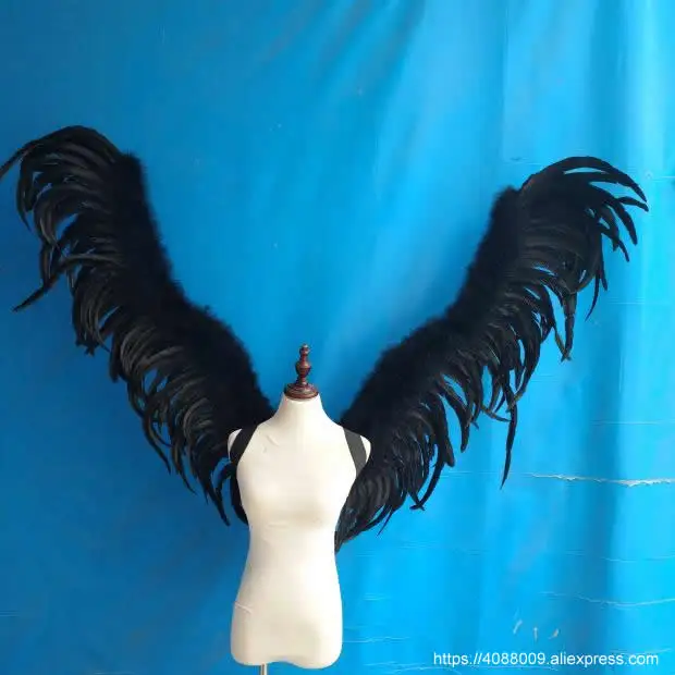 

High quality black Devil wings Cocktail feather ANGEL wings Model' T-stage Dancing creative large deco props