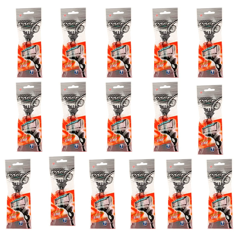

16pcs Hot Sale Original DORCO Safety Razor Shaving Machine for Men 12pcs/pack Standard Quality 6-Layer Razor Blades
