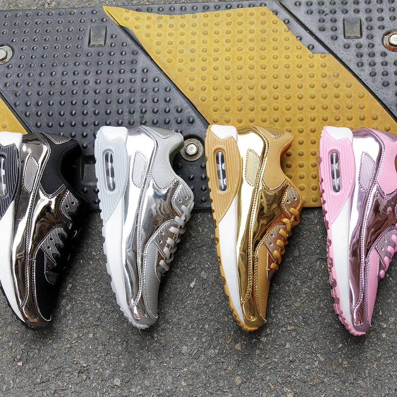 

Men And Women Sneakers Authentic Air Cushion Lover Max Comfortable 90 Vernis Mesh Outdoor Women Trainers Jogging Running Shoes