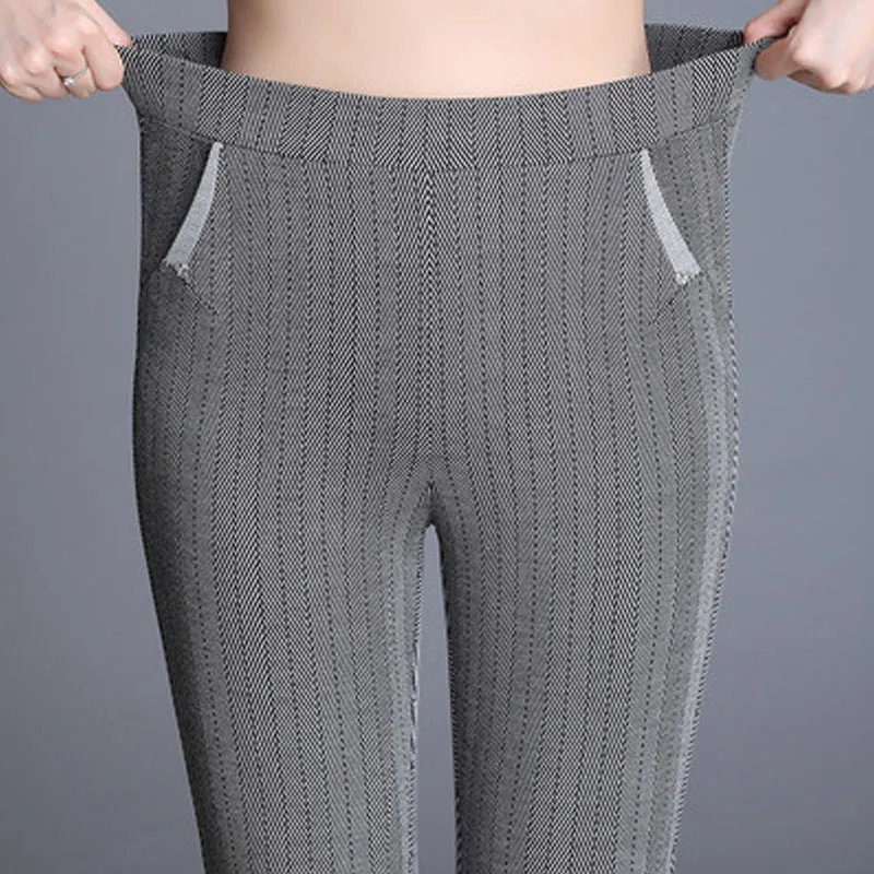 Spring 2019 European Style Women Trousers High Elastic