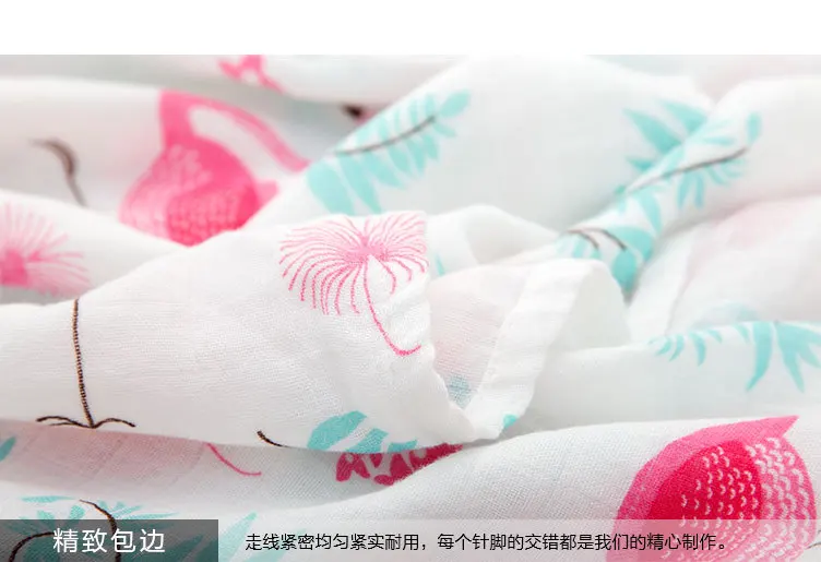 Детское муслиновое одеяло детское пеленание младенца обертывание мультфильм печатный хлопок детское мягкое воздухопроницаемое одеяло 100%
