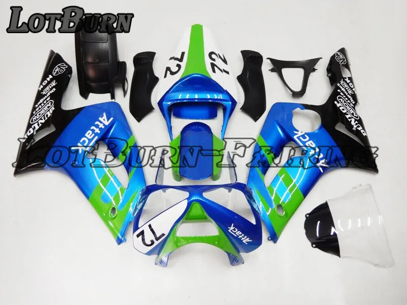 

High Quality ABS Plastic Fit For Kawasaki ZX6R 636 ZX-6R 2003 2004 03 04 Moto Custom Made Motorcycle Fairing Kit Bodywork