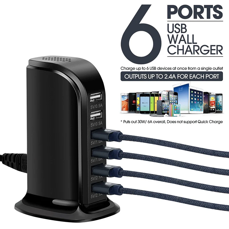 30 واط 6 ميناء USB الجدار شاحن محول الطاقة USB محور شحن محطة شاحن سفر محمول لنا الاتحاد الأوروبي المملكة المتحدة التوصيل لأجهزة الهواتف المتحركة ... 30 واط 6 ميناء USB الجدار شاحن محول الطاقة USB محور شحن محطة شاحن سفر محمول لنا الاتحاد الأوروبي المملكة المتحدة التوصيل لأجهزة الهواتف المتحركة ...