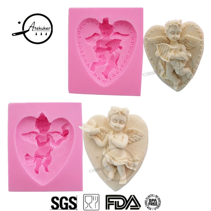 Atekuker 3Pcs/set Pig Bear Lion Frog Dog Cat Elephant Hippo Shape Silicone Mold For Baking Cake Form Silicone Form For Soap Ice