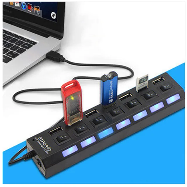 Best Offers ZOUGOUGO USB Hub 2.0 7 Ports Hub USB Splitter Adapter With ON/OFF Switch High Speed USB 2.0 Hub For Laptop Computer Accessories Best Offers ZOUGOUGO USB Hub 2.0 7 Ports Hub USB Splitter Adapter With ON/OFF Switch High Speed USB 2.0 Hub For Laptop Computer Accessories