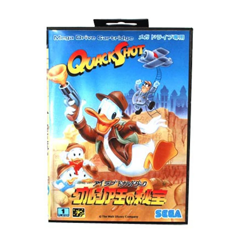 

Quack Shot Boxed Version 16bit MD Game Card For Sega Mega Drive And Genesis