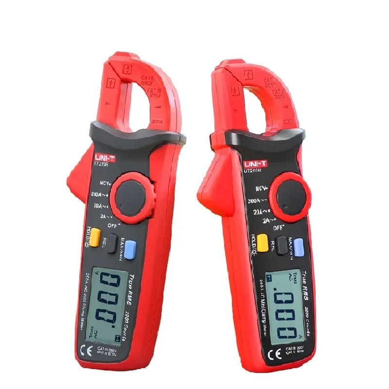 UNI-T UT210B Handheld Mini Digital Clamp Meter True RMS Auto Range AC DC Volt 100A Ohm Capacitance Multimeter