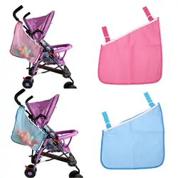 Большой Размеры Детские коляски сумка-Органайзер из сетчатой ткани сбоку висит сумка держатель новорожденных коляска хранения чистая