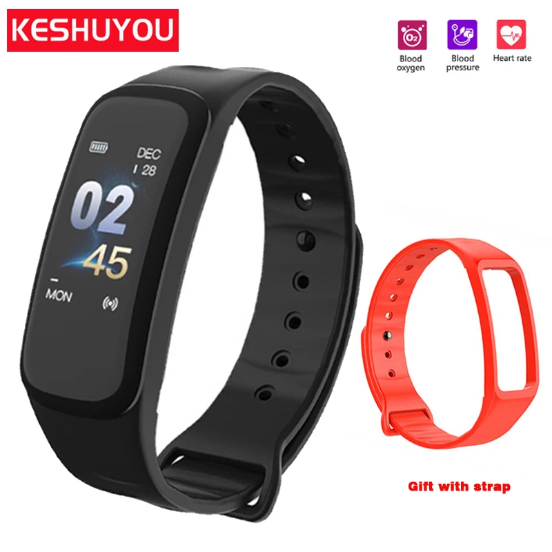 KESHUYOU c1plus Шагомер умный браслет женский спортивный фитнес трекер часы монитор