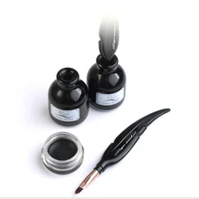 Водостойкая гелевая подводка для век макияж косметический гель подводка для глаз с щеткой 24 часа долговечная для женщин