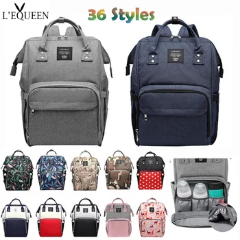 

Lequeen Fashion Baby Diaper Bag for Mom Large Capacity Stroller Mommy Maternity Totes Baby Nappy Nursing Bags Travel Backpack