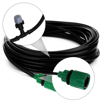 

10m Mist Nebulizer Outdoor Garden Misting Atomizing Spray Cooling Suit Nozzle Sprinkler Watering Kits System with 10 Nozzles