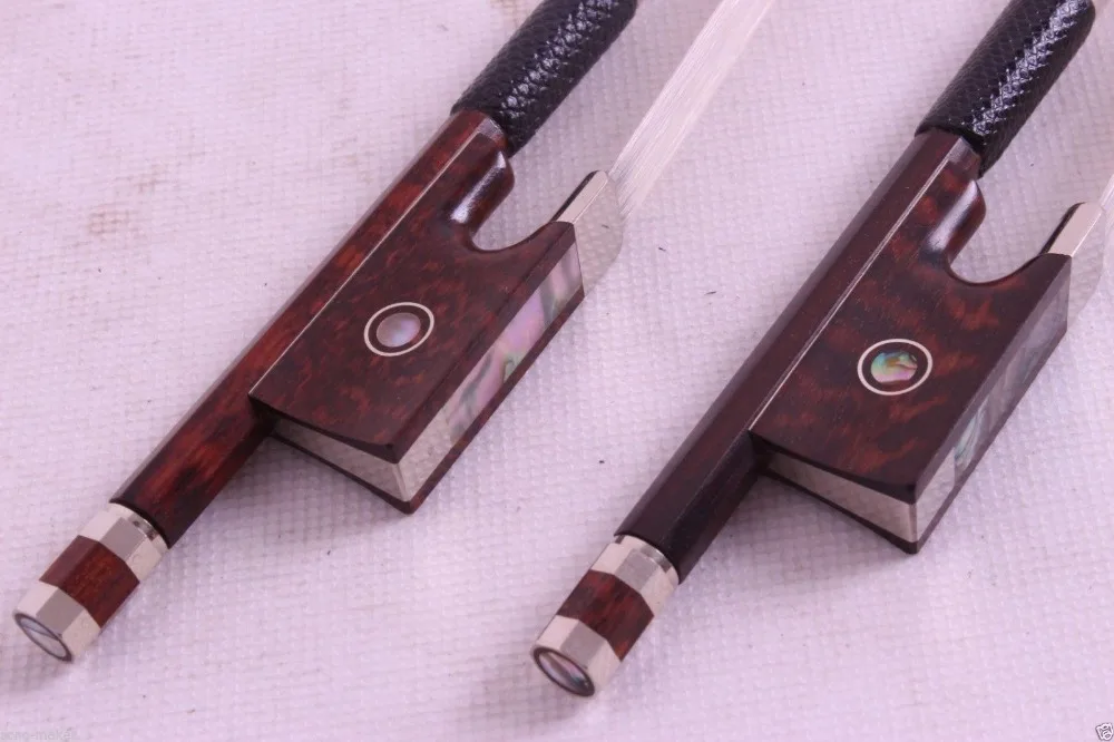 

2 pcs Snake Wood Violin Bow 4/4 Straight Eyes inlay High Quality #R13-1