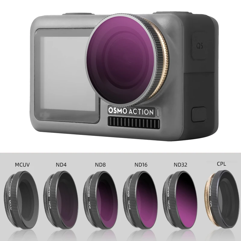 

DJI Osmo Action Camera Lens Filter,6Pack ND4, ND8, ND16, ND32,MCUV,CPL Filter Compatible with DJI Osmo Action Camera Accessories