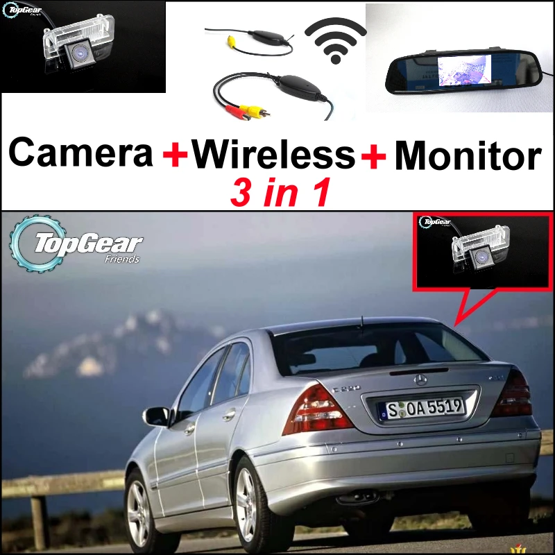 Для Mercedes Benz MB C Class W202 3 в 1 специальная Wi-Fi камера + беспроводной приемник