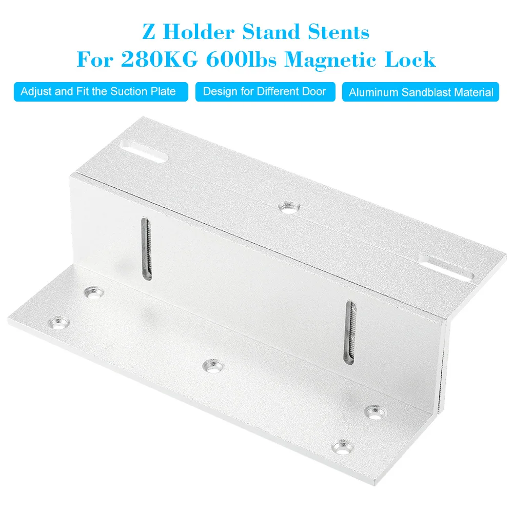

Z Holder Stand Stents For 280KG 600lbs Holding Force Magnetic Lock Door Aluminium Alloy Mounting Magnetic Lock Bracket