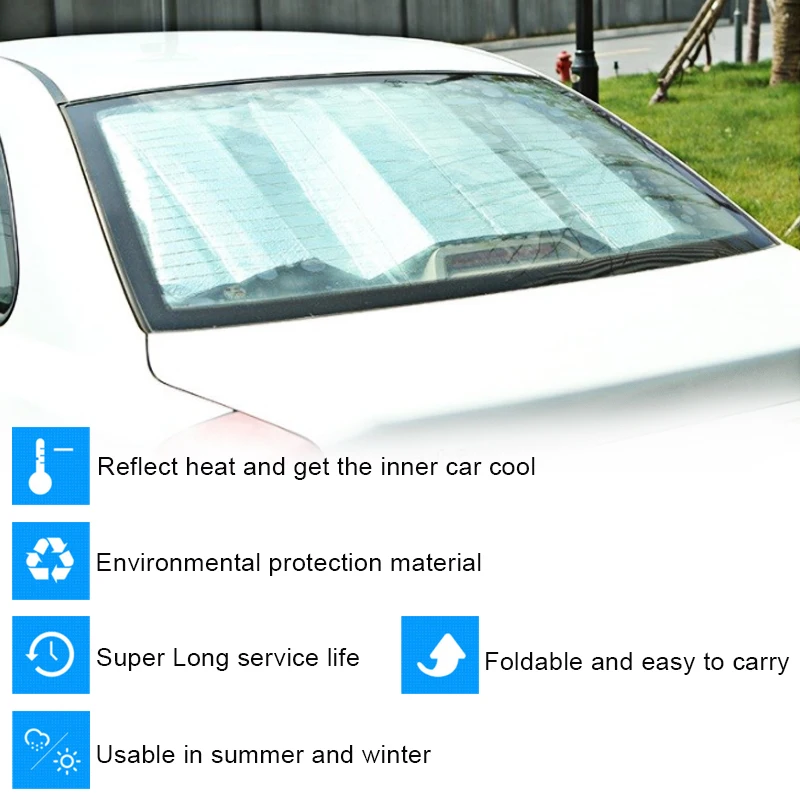 Универсальная пленка для защиты от солнца на заднее переднее стекло автомобиля, защита от солнца, защита от снега, мороза, льда, Аксессуары 130*60 см