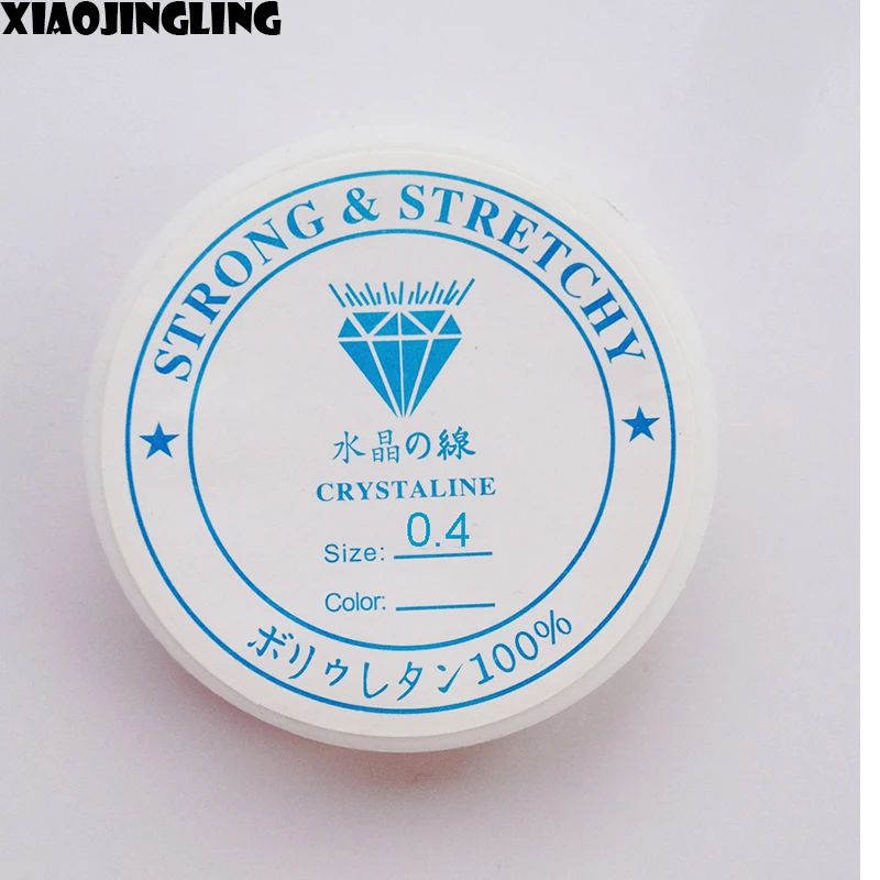 

XIAOJINGLING 2018 New Design 1Roll 0.4mm Diameter Bracelets Clear DIY Elastic Crystal Stretchy Beading Strong Bead Bracelet