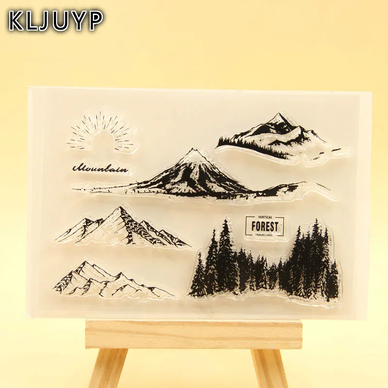 

KLJUYP Mountain Forest Clear Stamps Scrapbook Paper Craft Clear stamp scrapbooking KL340