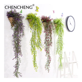 

CHENCHENG Artificial Plant Ivy Leaf Wall Hanging Green Garland Plants Vine Fake Foliage for Home Christmas Wedding Decoration