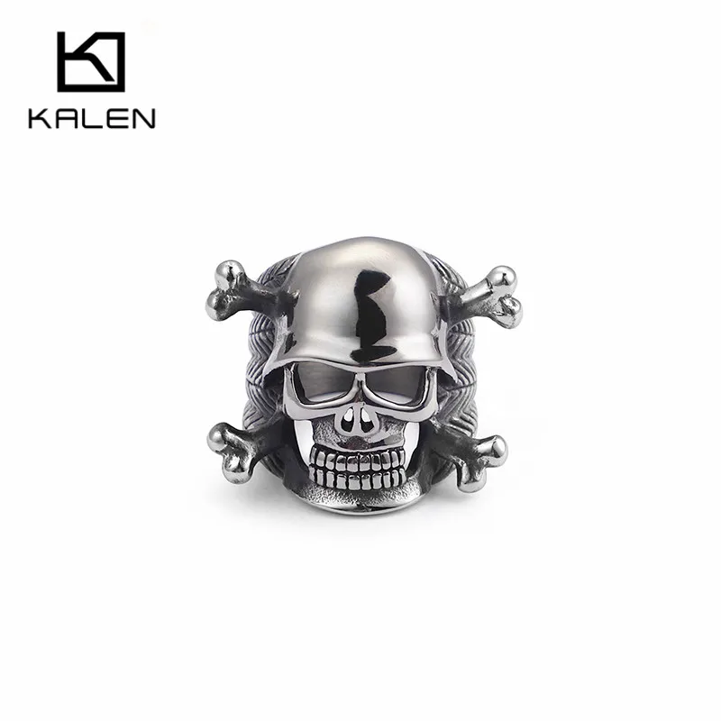 

Gothic Stainless Steel Viking Skull Rings For Men Size 8-12 Gothic Skull Ghost Charm Finger Rings Male Biker Jewelry