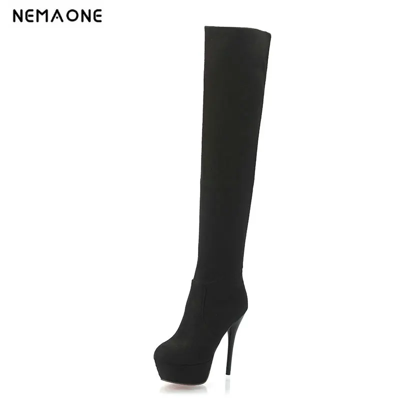 

Autumn Winter Women 13cm Super High Heels Women Boots Fashion Sexy Over The Knee High Boots Women Shoes Casual Party Shoes