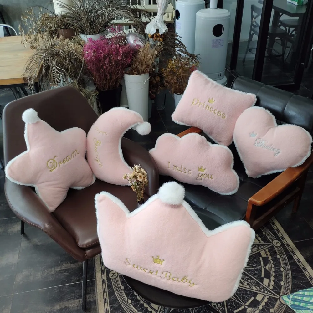 Nooer New Ins Hot Star Moon Cloud Crown Plush Pillow Soft Sofa Cushion Stuffed Toy Home Decoration | Игрушки и хобби