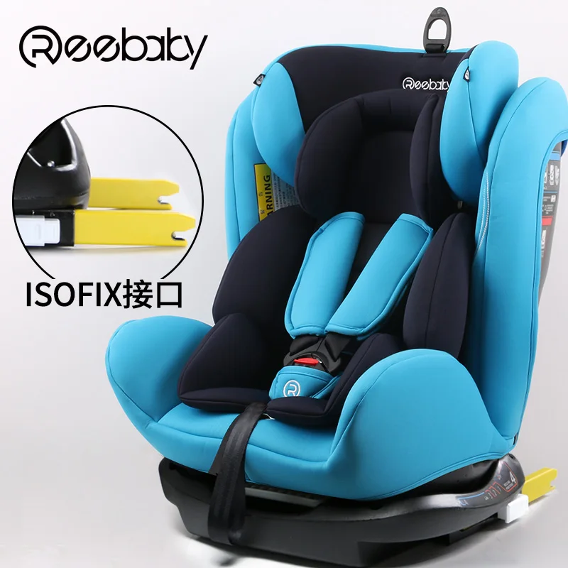 REEBABY автомобильное детское безопасное сидение ISOFIX интерфейс От 0 до 12 лет ребенок может сидеть и лежал - Цвет: blue