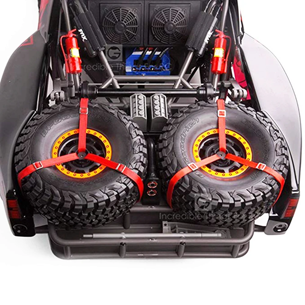 RC 1/10 Crawler Rock Spare Tire Straps Rope Tire Tie Down Strap Tire Decoration for Traxxas TRX