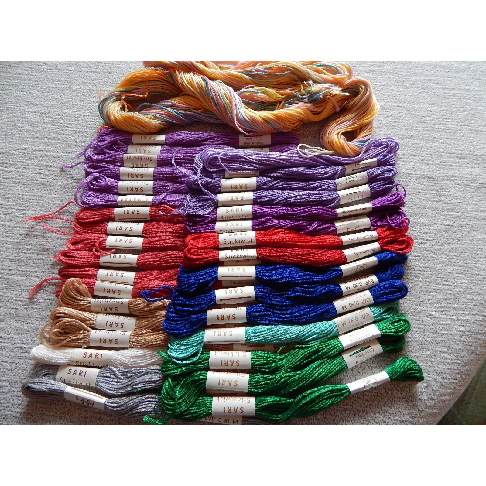 SZS Hot 100 skeins embroidery floss embroidery thread 8m 6 ply