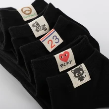 4 пар/лот милые и очаровательные женские хлопковые носки по щиколотку и чулочно-носочные изделия, брендовые Забавные милые летние носки-башмачки с биркой, femme calcetines