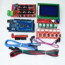 CNC Kit for Arduino Mega 2560 R3 + RAMPS 1.4 Controller + LCD 12864 + 6 Limit Switch Endstop + 5 A4988 Stepper Driver