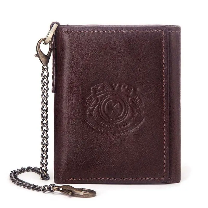 

Men's RFID Blocking Genuine Leather ID Credit Card Holder Wallet Billfold Short Cash Coin Purse