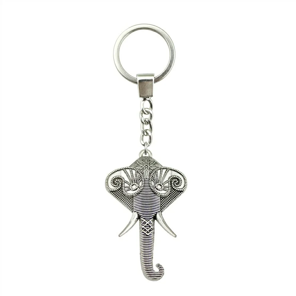 

84x51mm Elephant Key Ring 2019 Vintage Metal Key Chain Party Gift Dropshipping Jewellery