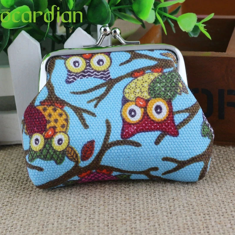 

Elegance 2017 Fashion Women Lovely Style 6 Color Lady Small Wallet ladies Hasp Owl Pattern Coin Purse Clutch Bag For Women