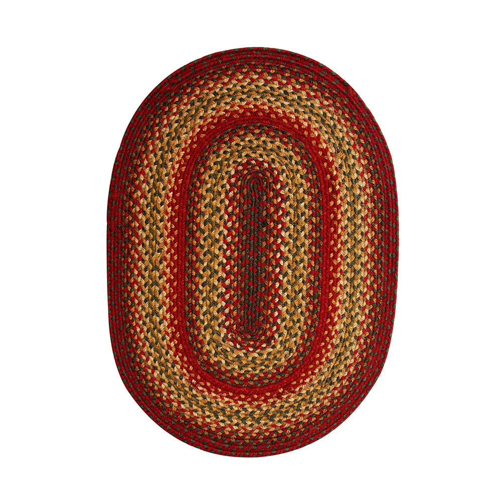 Homespice Cider Barn Jute Braided Rug 6' x 9' Oval - Multicolor