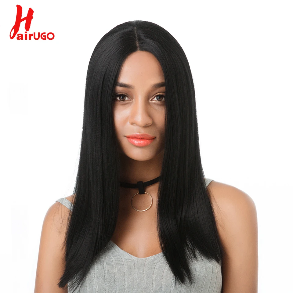 HairUGo Brazilian Hair Straight Lace Front Wig Pre Plucked Natural Hairline Lace Front Human Hair Lace Wigs For Black Women Remy