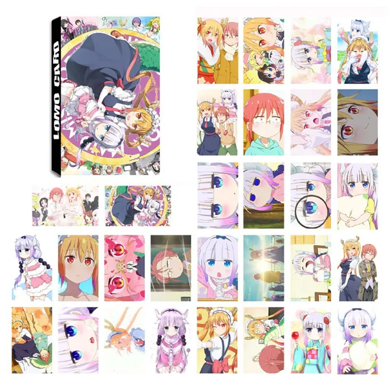 

30 Pcs/set Japan Anime Miss Kobayashis Dragon Maid Self Made Paper Lomo Card Photo Card Poster Photocard
