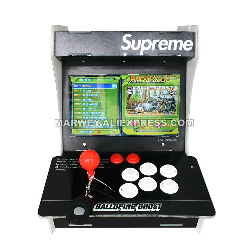 

Mini Bartop Arcade Machine Box Galloping Ghost Supreme Table Top Video Game Console 1388 in 1 Pandoras 6s 2 Players Jamma VGA