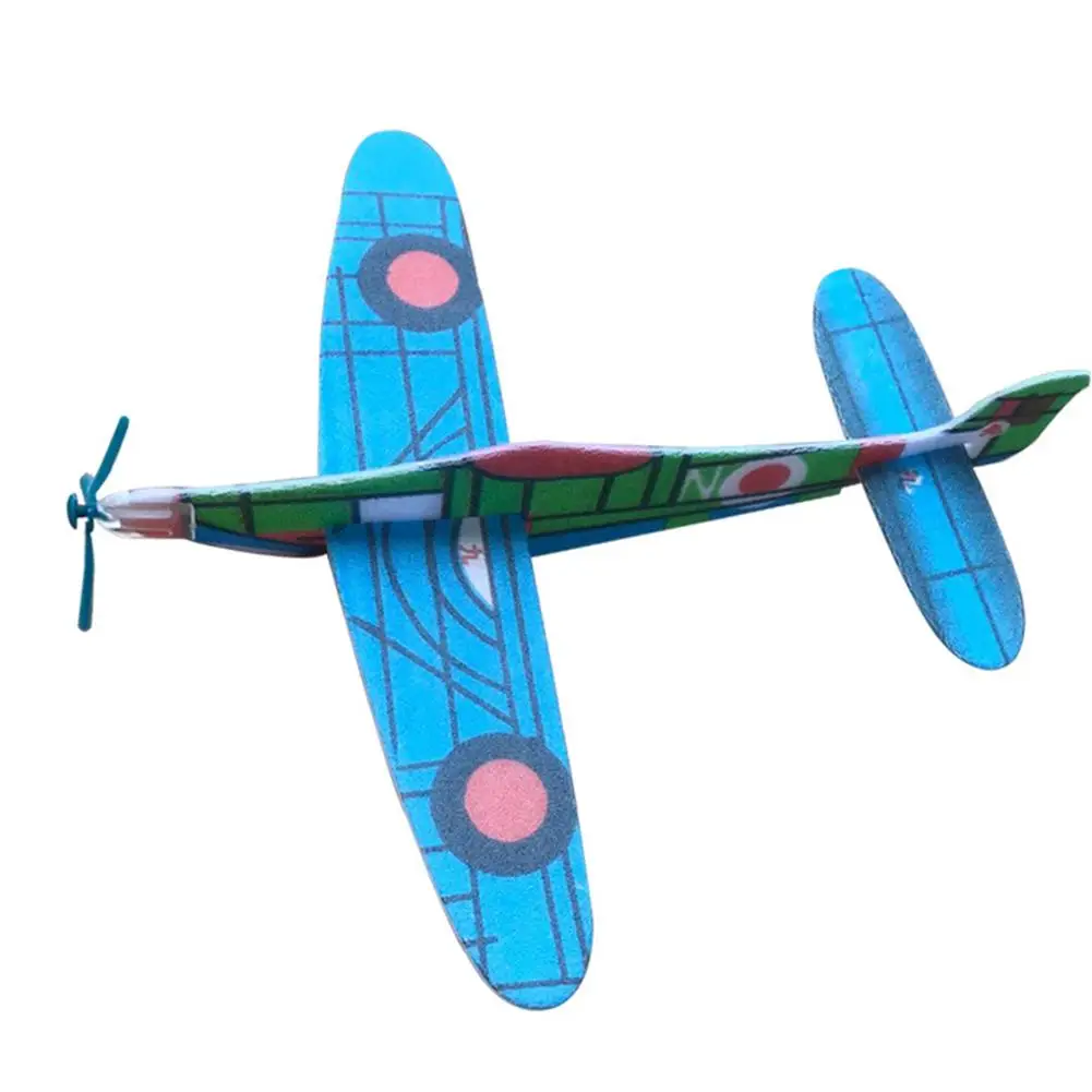 DIY собранная модель вертолета ручной работы пенные крылья скользящий самолет детская головоломка модель самолета сшивающие игрушки случайный цвет