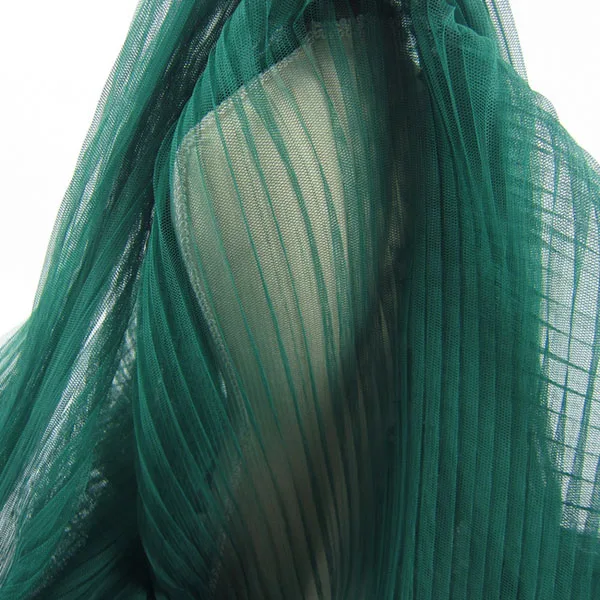 10 метров, ширина 150 см, гофрированная плиссированная сетчатая кружевная ткань, модная перспективная ткань для свадебного платья, летнее шитье ручной работы - Цвет: blue
