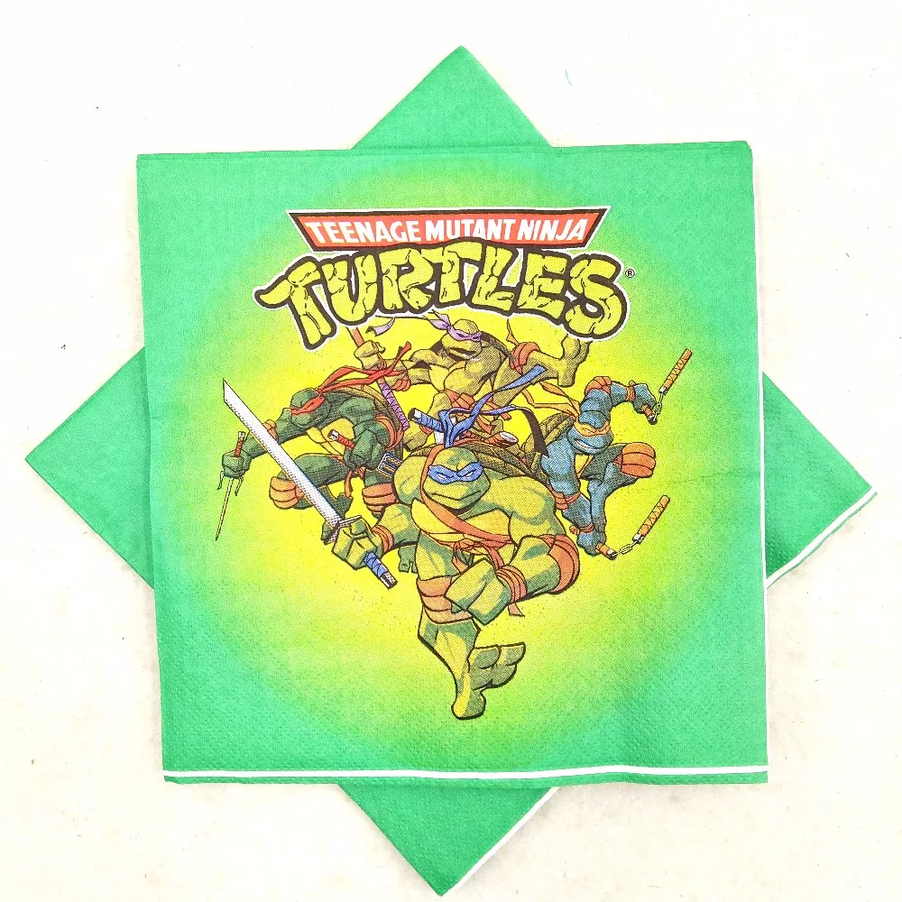 20pcs Teenage Mutant Ninja Turtle Paper Napkin Theme Party Kids