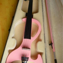 4/4 Электрическая Скрипка Струнный инструмент с деревянным кленовым эбеновым фитингом кабель Чехол для наушников для начинающих любителей музыки