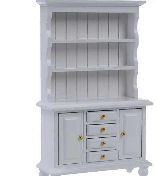 Wxftdmuliufeng 1/12 دمية مصغرة أثاث multilfunction الخشب خزانة خزانة الأبيض Wxftdmuliufeng 1/12 دمية مصغرة أثاث multilfunction الخشب خزانة خزانة الأبيض