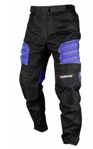 DUHAN мотоциклетные ветрозащитные штаны для верховой езды для мотокросса, внедорожных гонок, спортивные наколенники, защитные спортивные штаны, мотоциклетные велосипедные брюки - Цвет: Синий