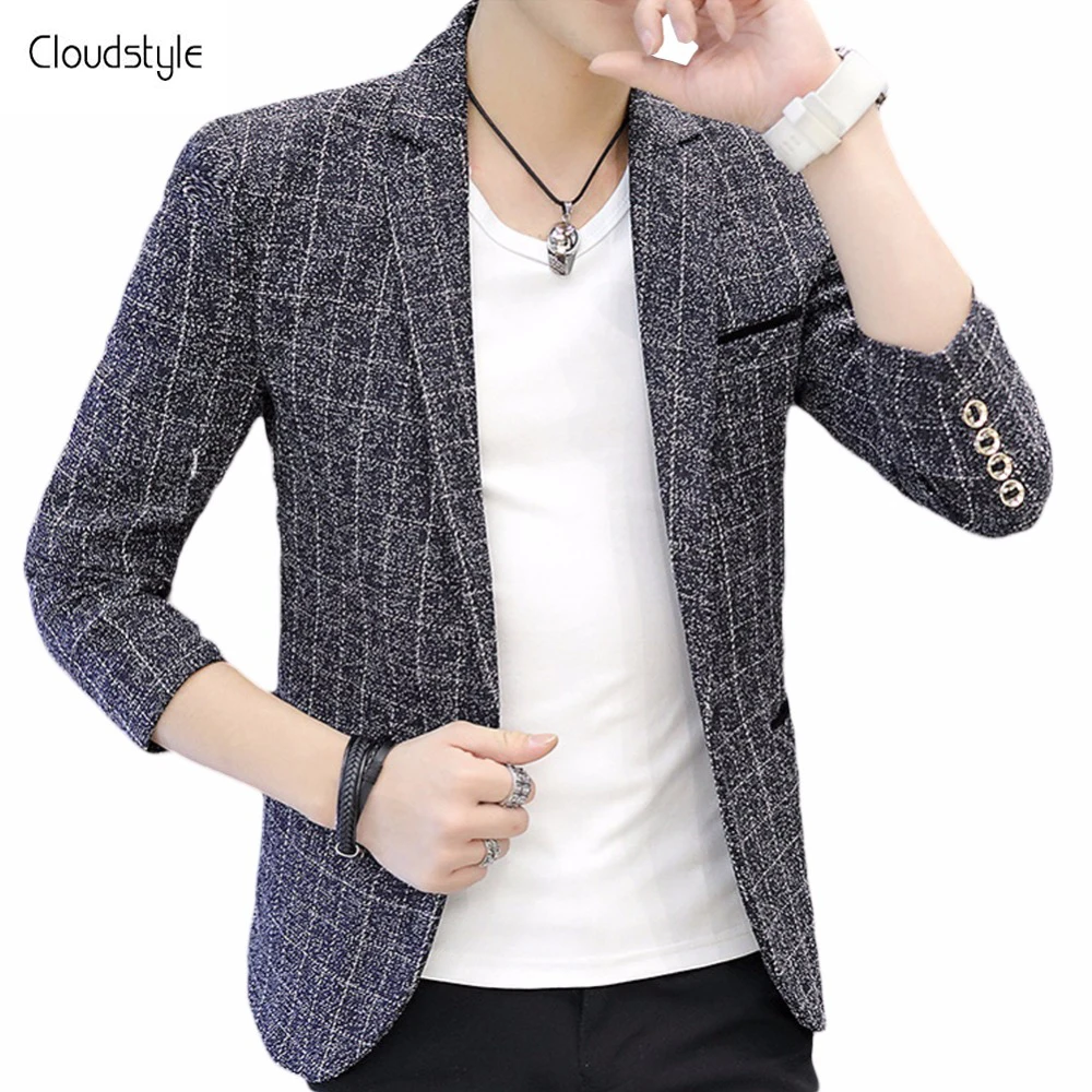 Cloudstyle 2018 Male Brand Mens Blazers Fashion Causal Single Button ...