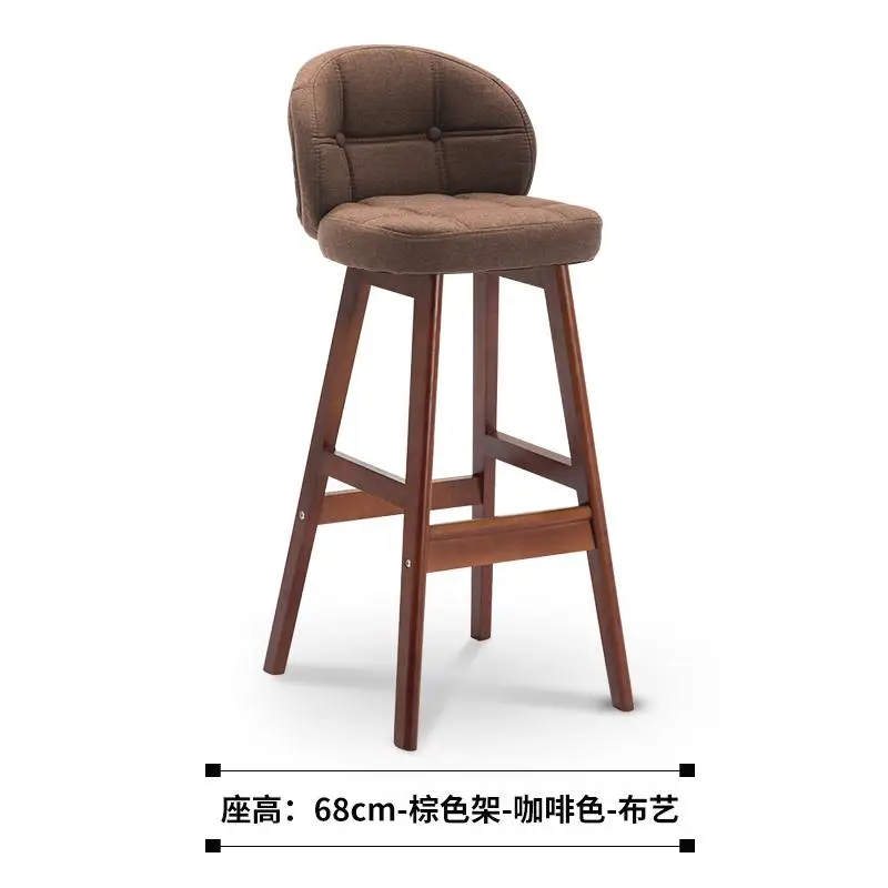 Жизнь американский стиль устойчивый деревянный стул современный минималистичный Европейский ретро высокие стулья спинка высокий домашний барный стул высокий табурет шезлонг - Цвет: style18